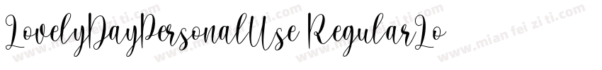 LovelyDayPersonalUse RegularLoveya字体转换